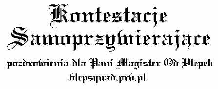 Kontestacje samoprzywierajace to tytul drugiej na wiecie pracy magisterskiej o vlepkach